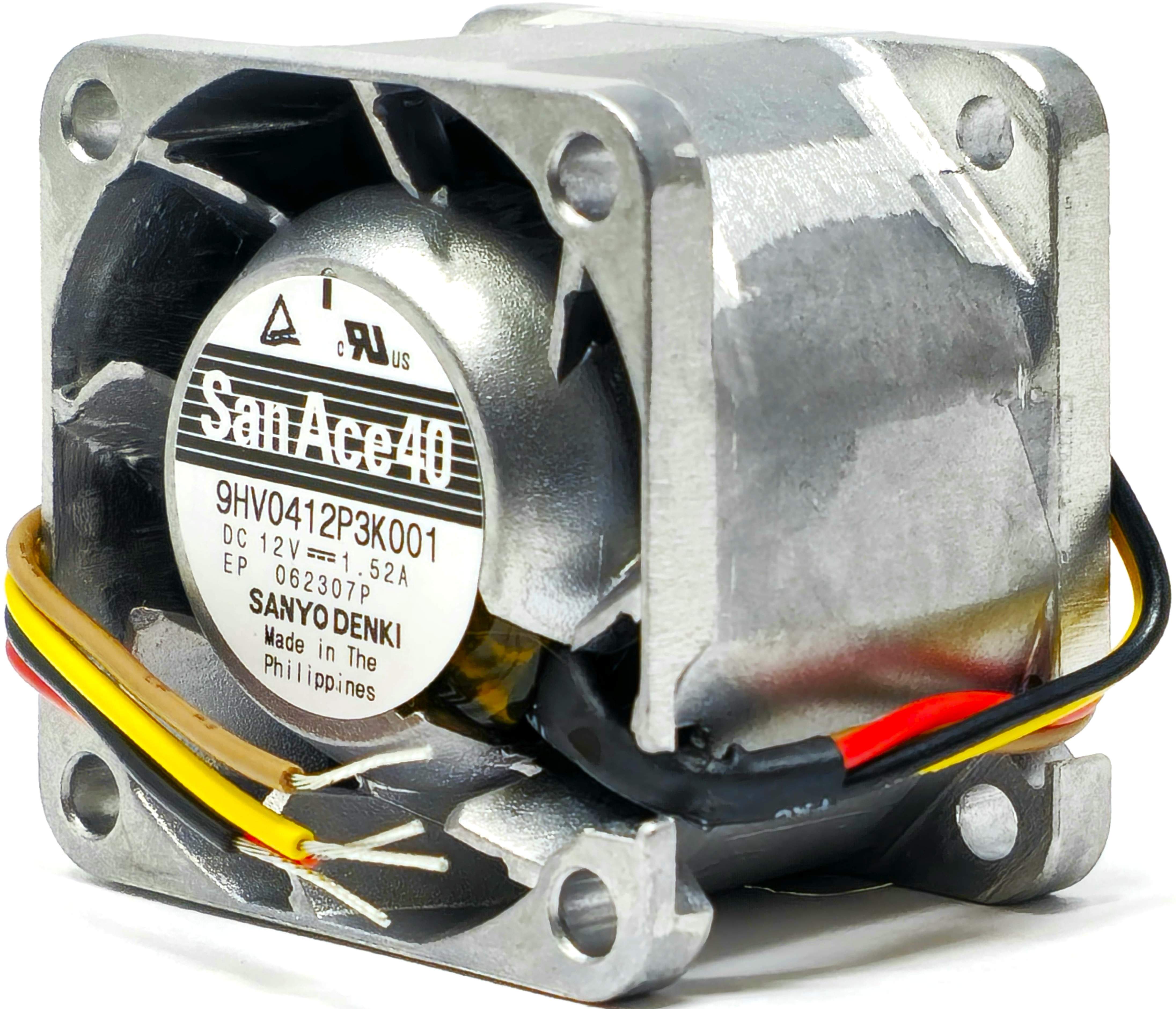 Sanyo 9HV0412P3K001 - 40x40x28mm 4028 DC12V 1.52A 18.2W 4-Wires Lead Tubeaxial Cooling Fan