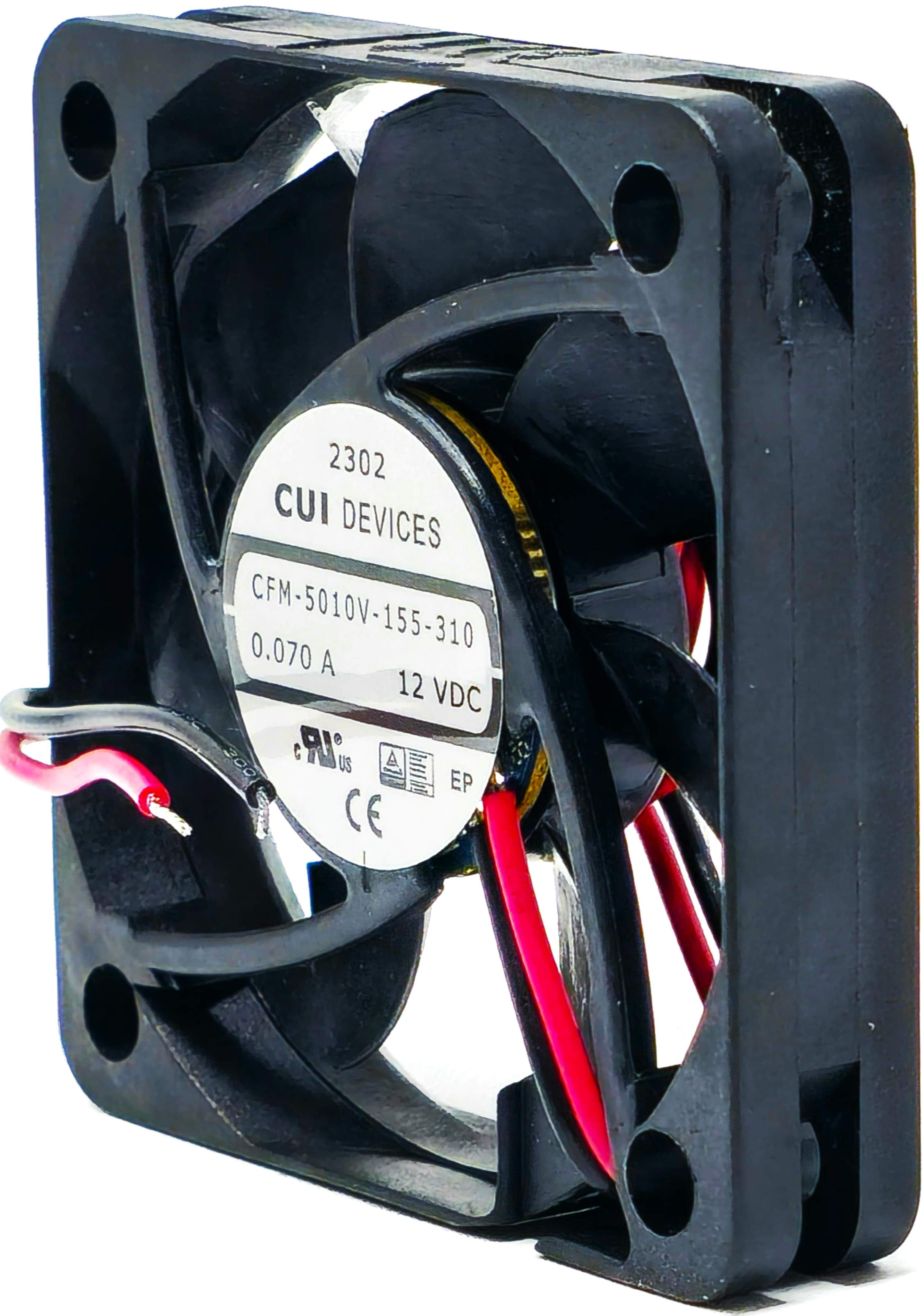 CFM-5010V-155-310 - 50x50x10mm 5010 DC12V 0.07A 0.84W 2-Wire Leads Tubeaxial Cooling Fan CFM-5010V-155-310 - 50x50x10mm 5010 DC12V 0.07A 0.84W 2-Wire Leads Tubeaxial Cooling Fan