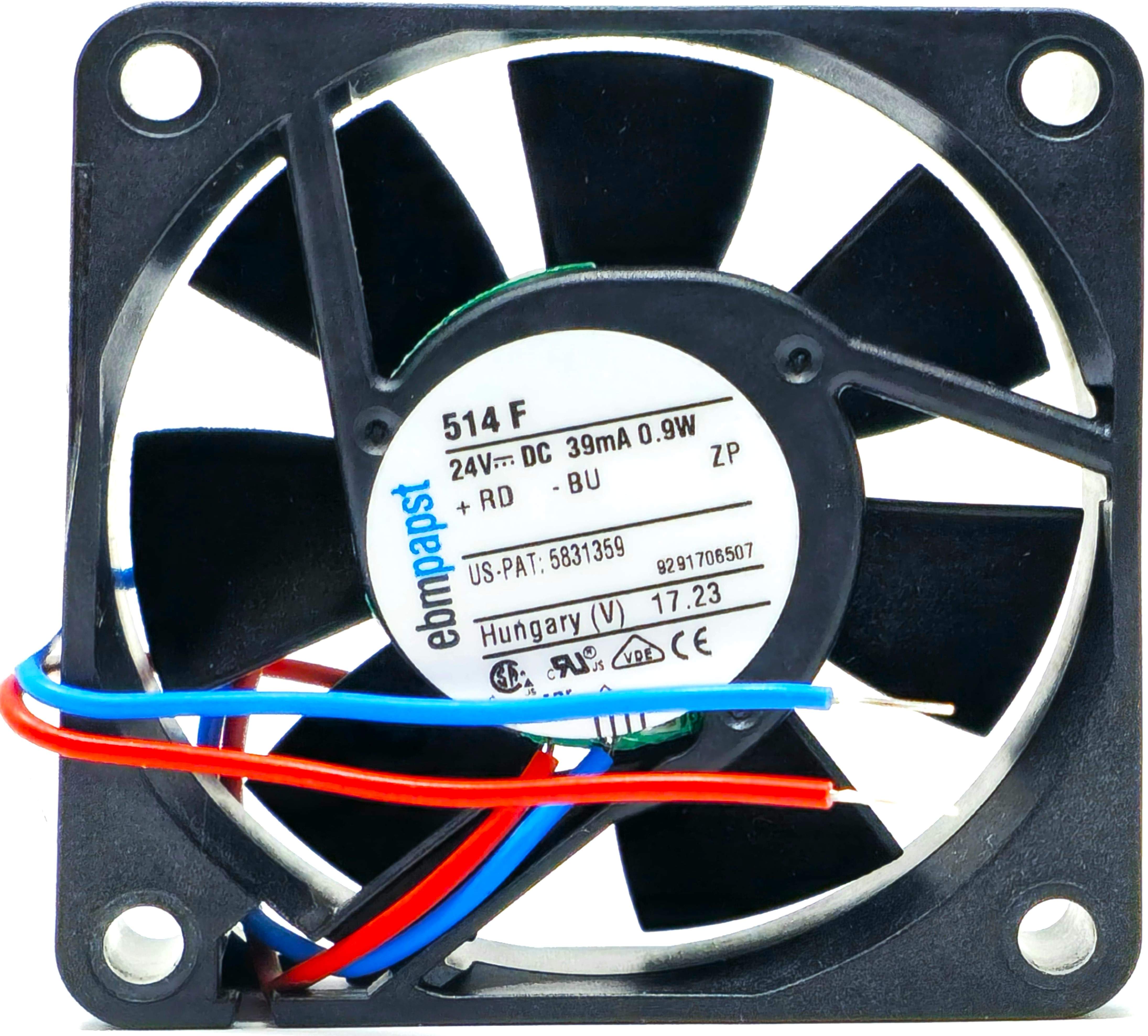 514F - 50x50x15mm 5015 DC24V 0.03A 0.9W 2-Lead Wires Tubeaxial Cooling Fan