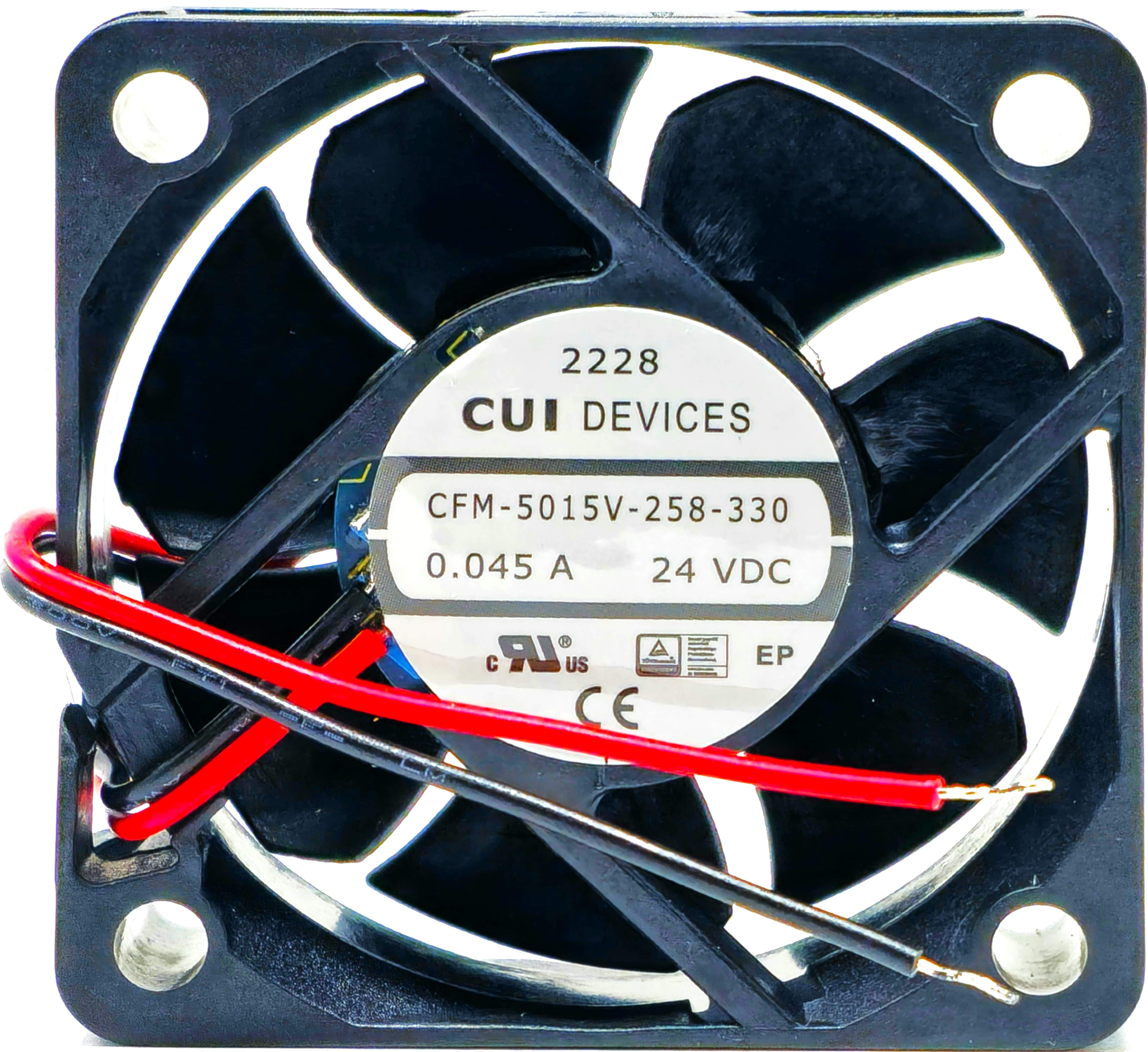 CFM-5015V-258-330 - 50x50x15mm 5015 DC24V 0.045A 1.08W 2-Lead Wires Tubeaxial Cooling Fan
