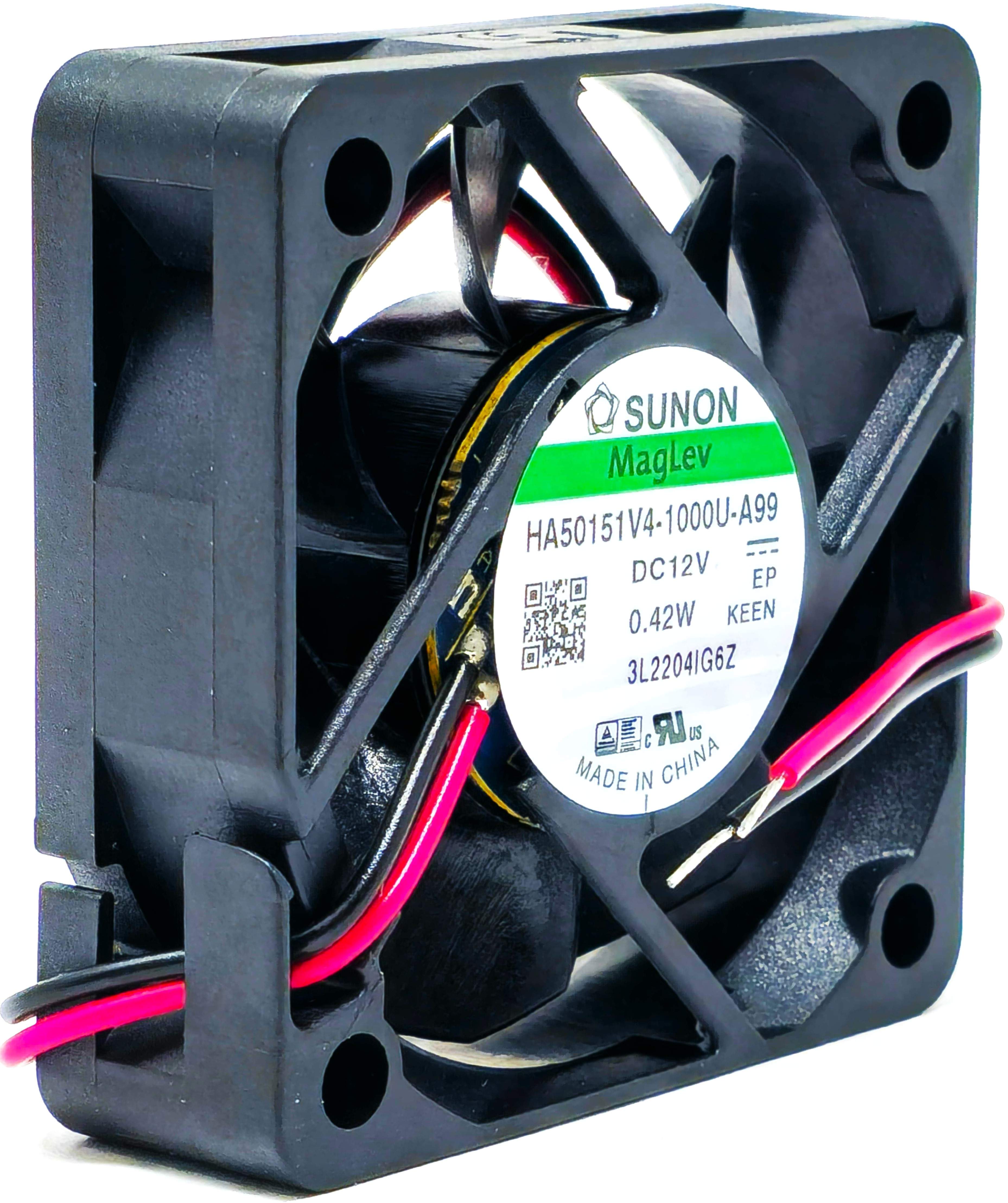 Sunon HA50151V4-1000U-A99 - 50x50x15mm 5015 DC12V 0.035A 0.42W 2-Lead Wires Tubeaxial Cooling Fan