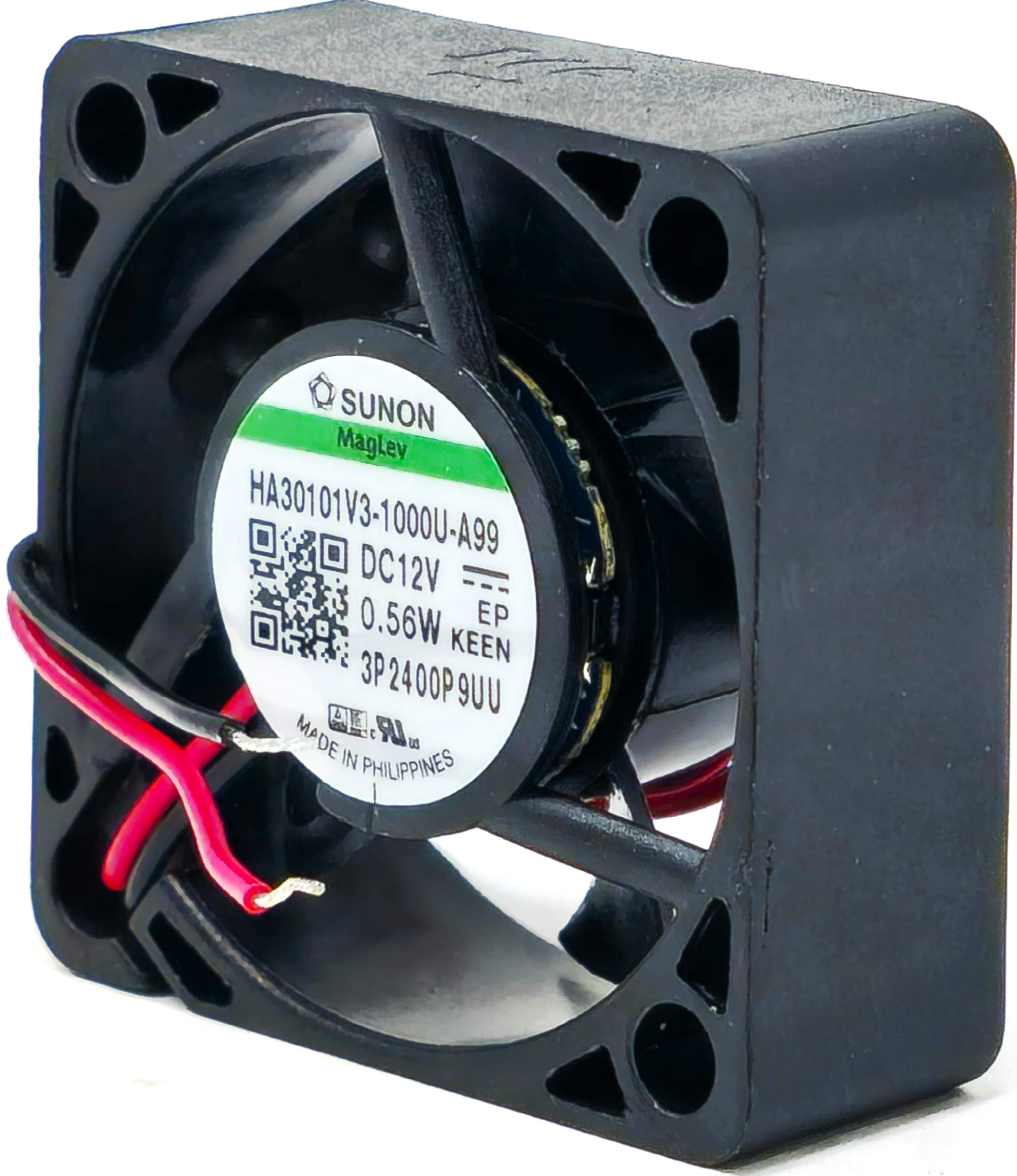 HA30101V3-1000U - 30x30x10mm 3010 DC12V 0.04A 0.56W 2-Lead Wires Tubeaxial Cooling Fan