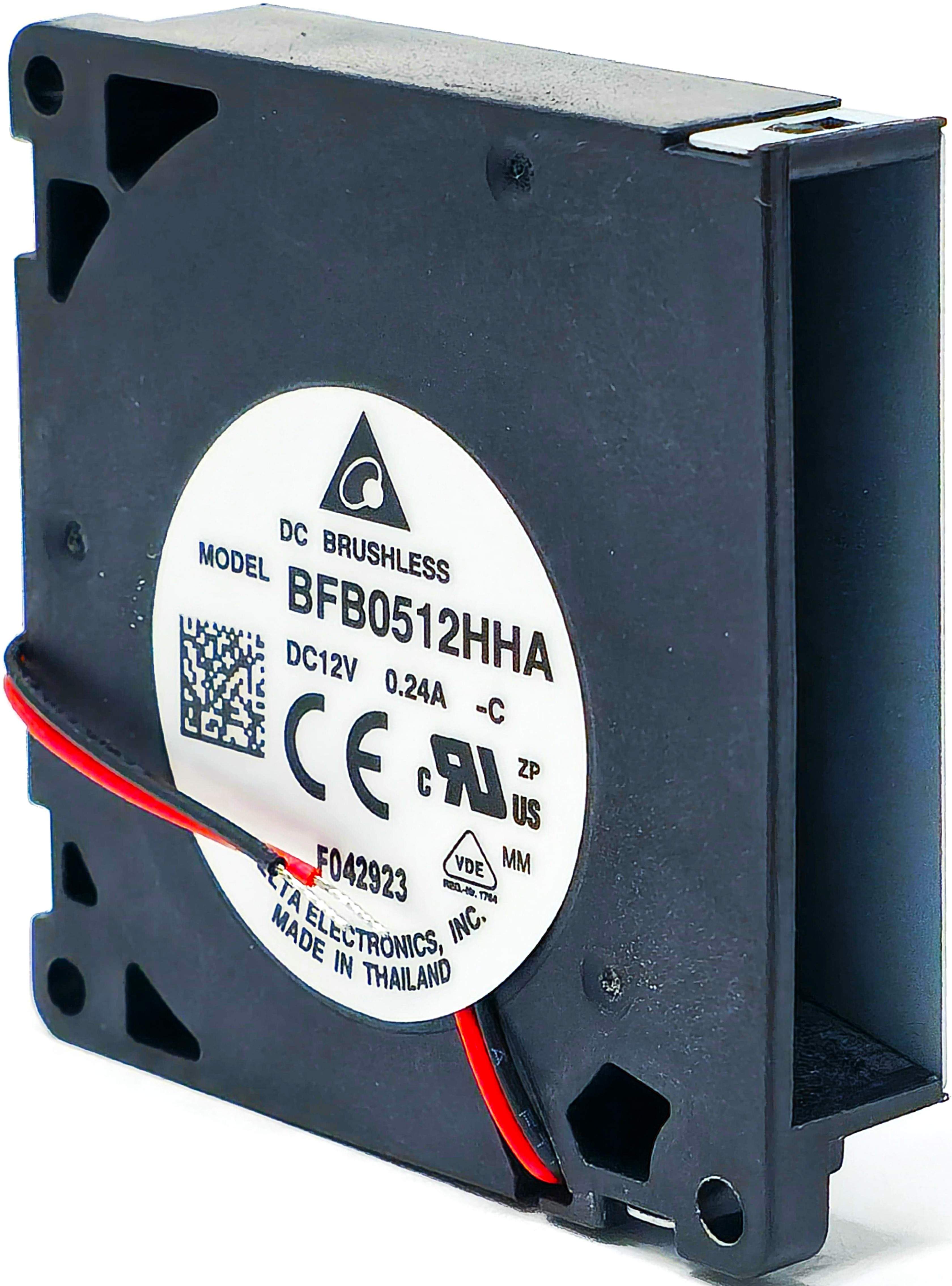 Delta BFB0512HHA - 50x50x10mm 5010 DC12V 0.24A 2.88W 2-Lead Wires Ball Bearing Blower Cooling Fan Delta BFB0512HHA - 50x50x10mm 5010 DC12V 0.24A 2.88W 2-Lead Wires Ball Bearing Blower Cooling Fan