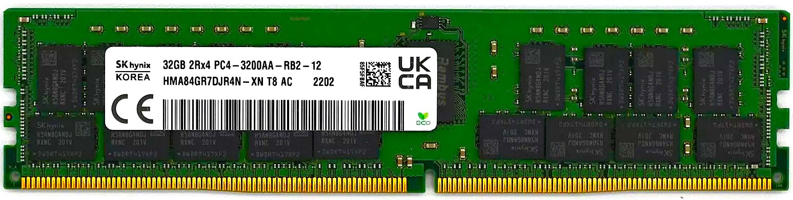 SKHYNIX 32GB 2R×4 PC4-2666V-RB2-11 4本セット SK HYNIX 32GB PC4-2666V-R DDR4 Registered ECC 2RX4 Memory