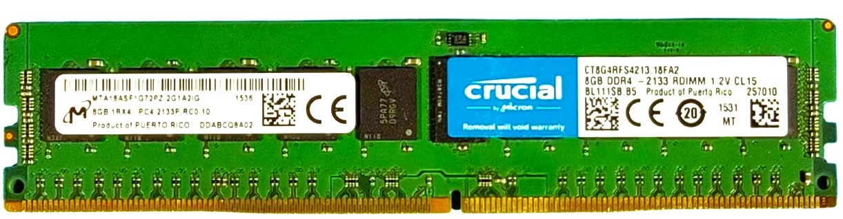 CT8G4RFS4213.18FA2 - 8GB 1RX4 PC4 2133P Server RAM Memory Module