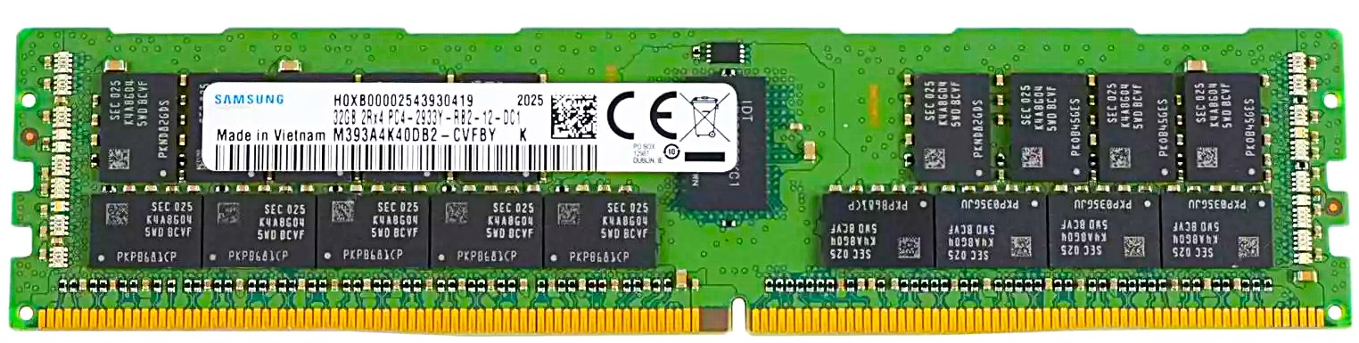 Samsung M393A4K40BB3-CVF - 32GB 2RX4 PC4-2933Y Server RAM Memory Module