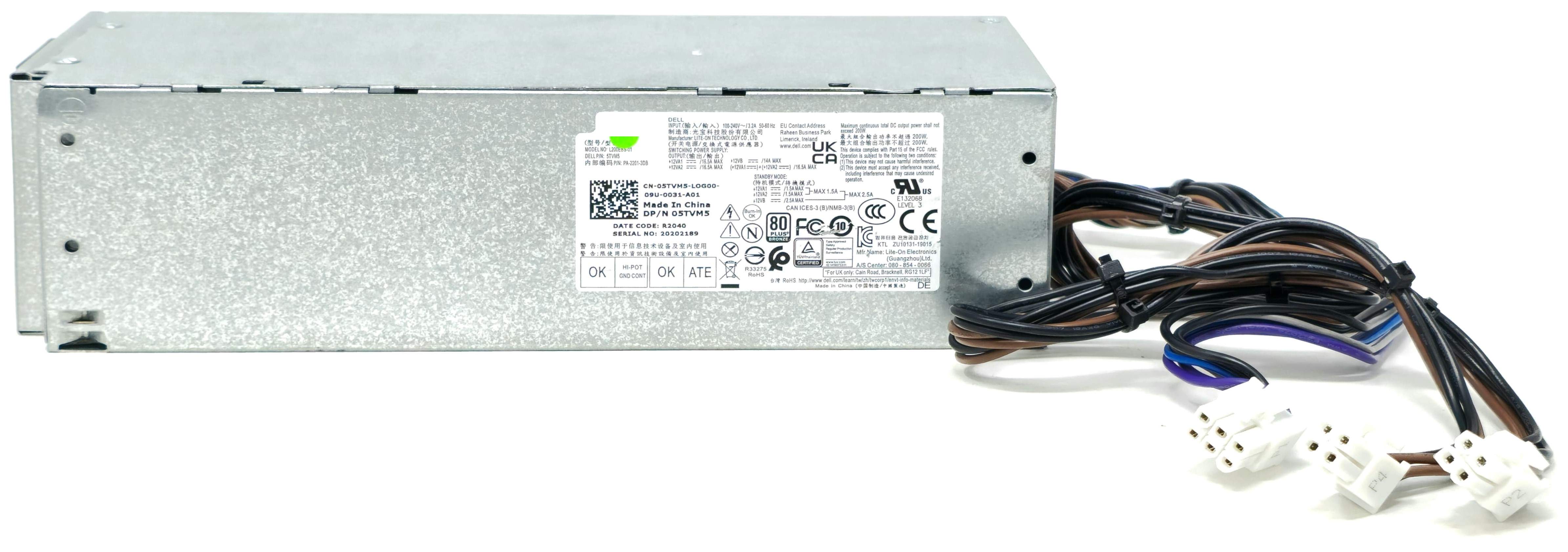 J17YJ - 260W 6-Pin Power Supply for Optiplex 3080 5090 7060 7070