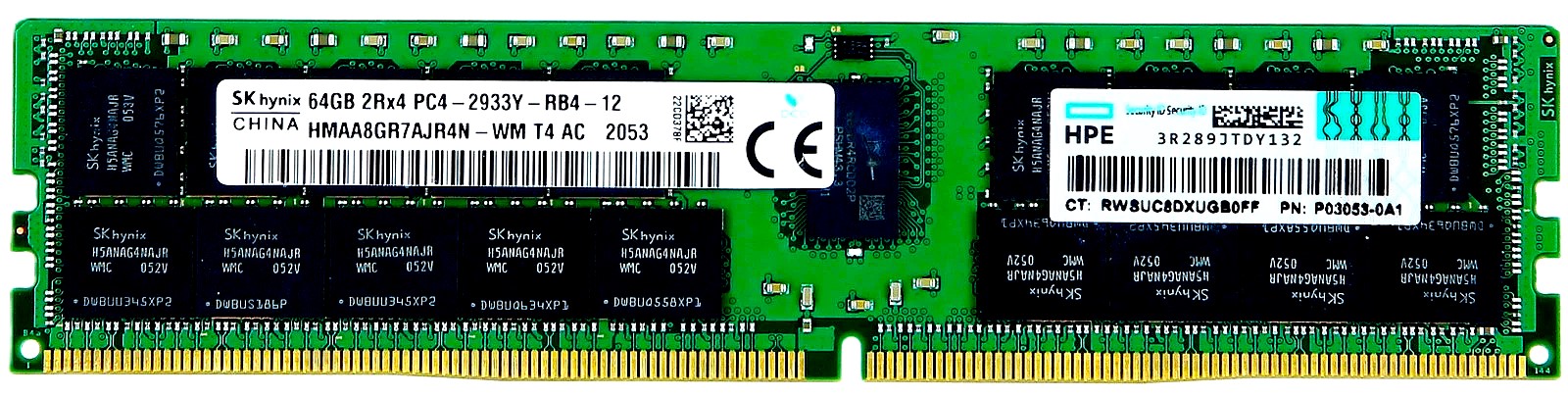 P00930-B21 - 64GB DDR4-2933Y PC4-23400 2Rx4 ECC Registered RDIMM 1.2V Server Memory Module