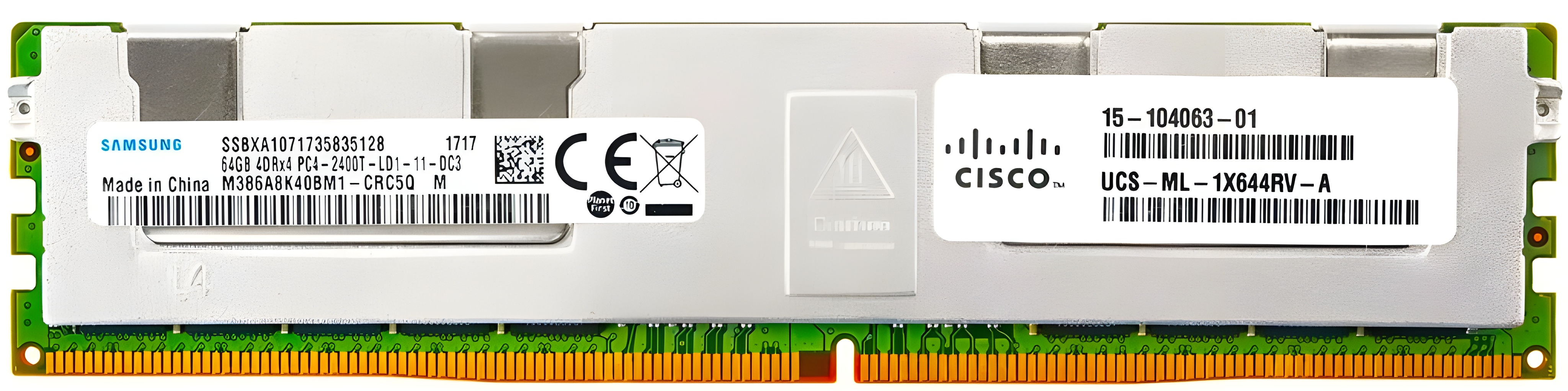 UCS-ML-1X644RV-A​ - 64GB DDR4-2400T PC4-19200 4DRx4 ECC Registered LRDIMM Server Memory