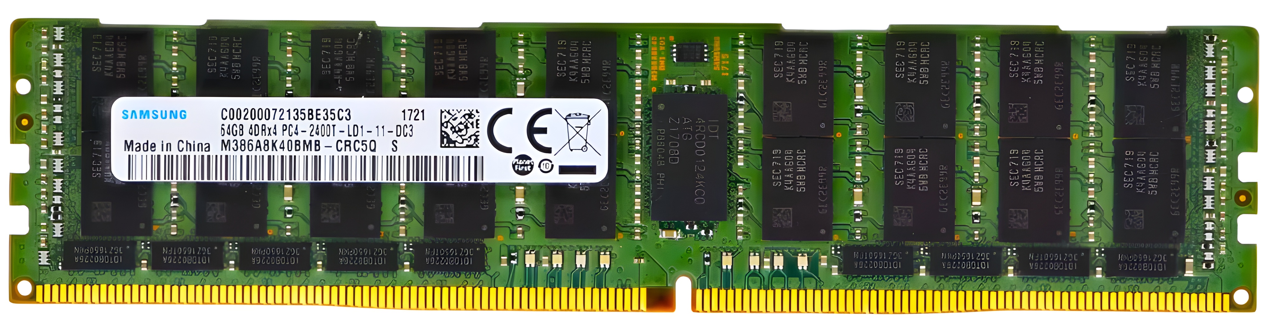 46W0843 - 64GB DDR4-2400T PC4-19200 4DRx4 ECC Registered LRDIMM Server Memory