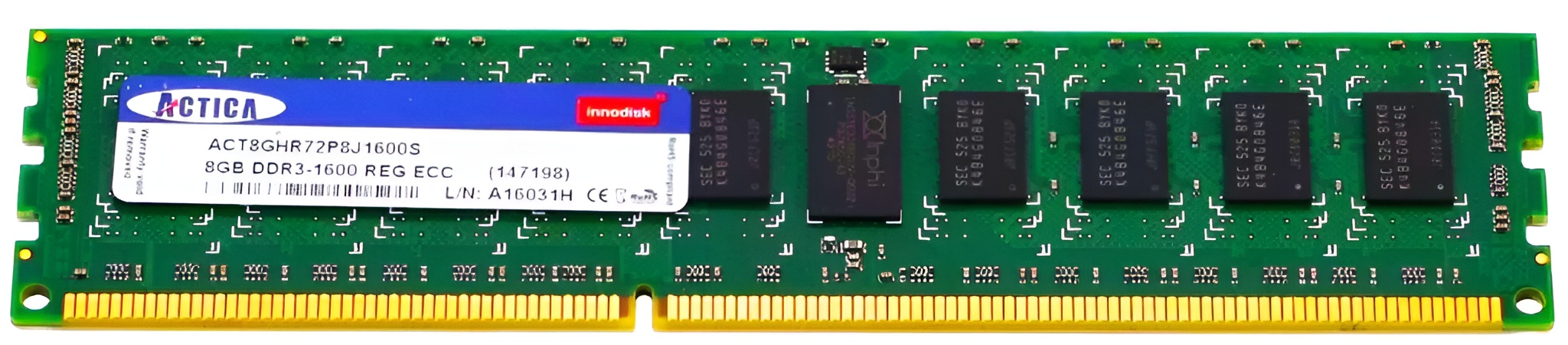 SNPPKCG9C/8G - 8GB 2Rx8 PC3-12800R DDR3-1600 ECC Registered RDIMM Server Memory