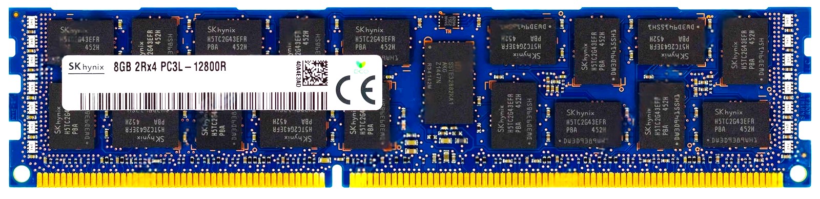 SNPRVY55C/8G - 8GB 2Rx8 PC3L-12800R DDR3L-1600 ECC Registered RDIMM Server Memory