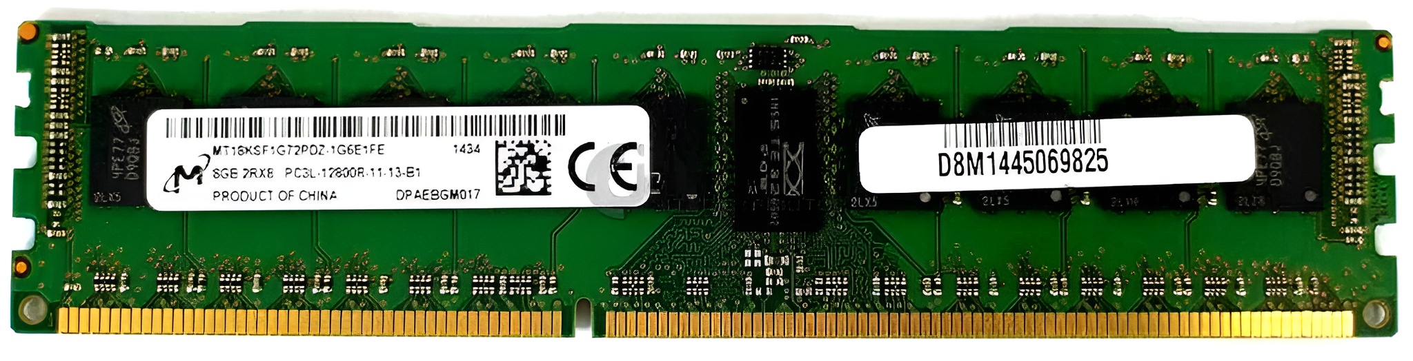 100-563-736-00​​​ - 8GB 2Rx8 PC3L-12800R DDR3L-1600 ECC Registered RDIMM Server Memory
