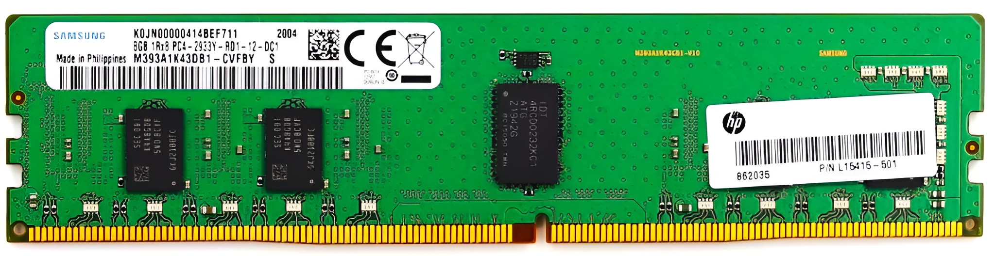 AT8G1R2933E - 8GB 1Rx8 PC4-2933Y DDR4-2933 ECC Registered RDIMM Server Memory