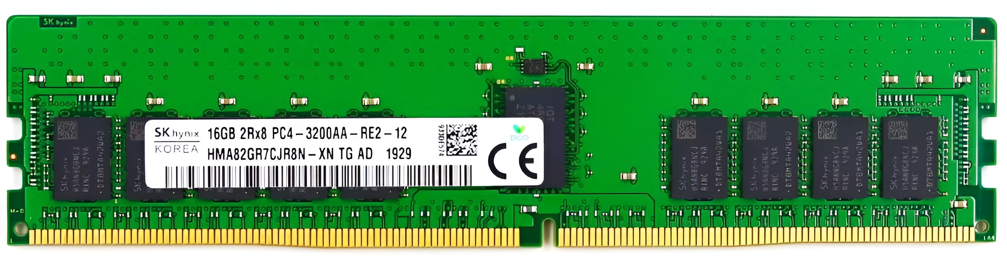 HMA82GR7CJR8N-XN - 16GB 2Rx8 PC4-3200AA DDR4-3200 ECC Registered RDIMM Server Memory