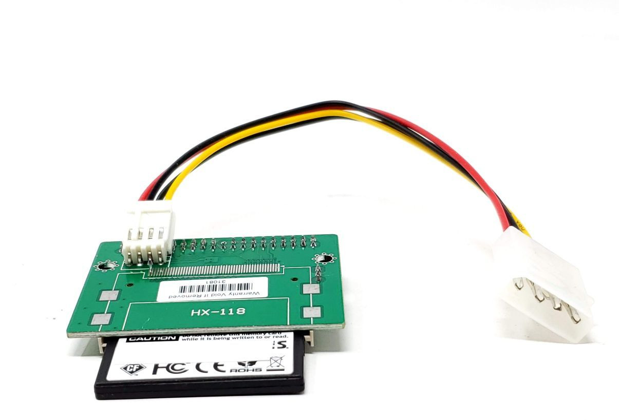 2GB 40-Pin IDE SSD (CF Card on Adapter) Solid-State Replacement for Legacy 3.5" IDE Hard Drives