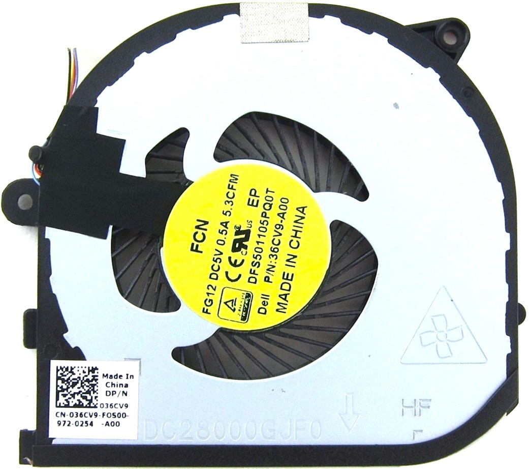 36CV9 - Right‑Side Cooling Fan — Precision 15 5510 / XPS 15 9550