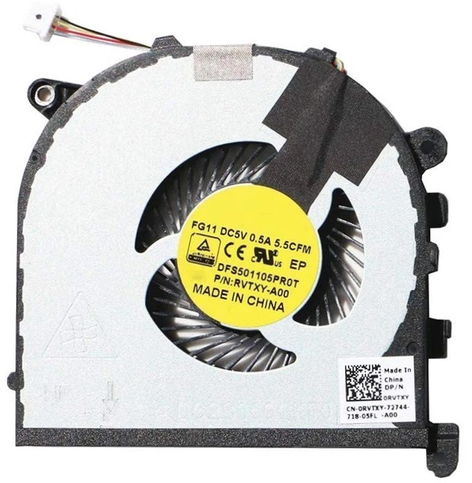 RVTXY - Left‑Side Cooling Fan — Precision 15 5510 / XPS 15 9550