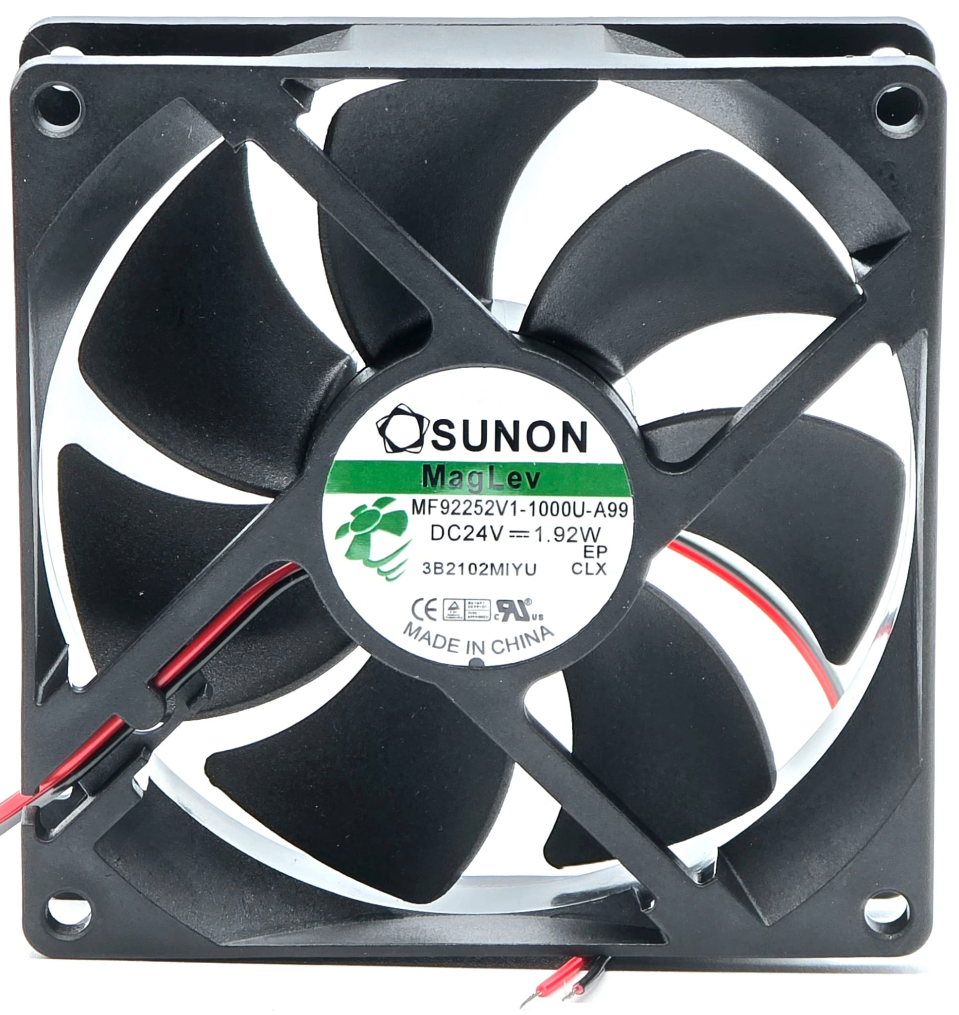 MF92252V1-1000U-A99 - 92x92x25mm 9225 DC24V 1.92W 2-Lead Wires Connector Inverter Cooling Fan