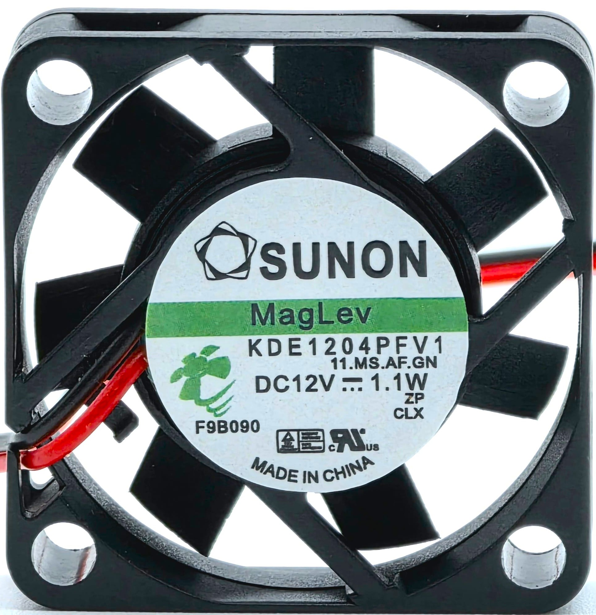 KDE1204PFV1 - 40x40x10mm 4010 DC12V 1.1W 2-Lead Wires Connector DC Brushless Cooling Fan