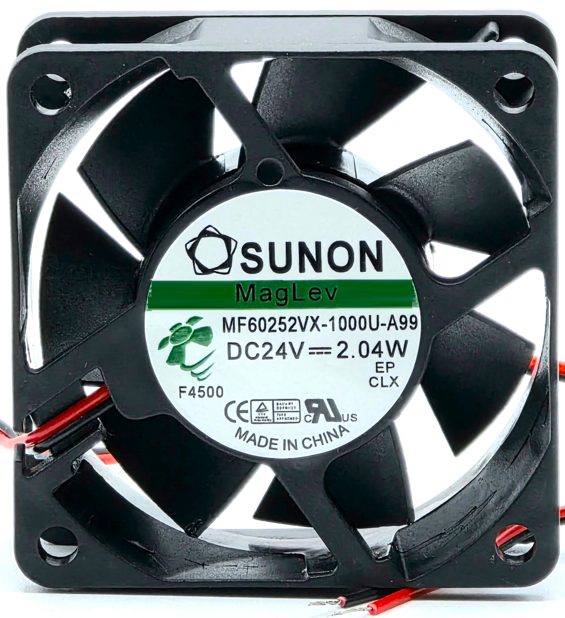 MF60252VX-1000U-A99 - 60x60x25mm 6025 DC24V 2.04W 2-Lead Wires Connector DC Brushless Inverter Cooling Fan