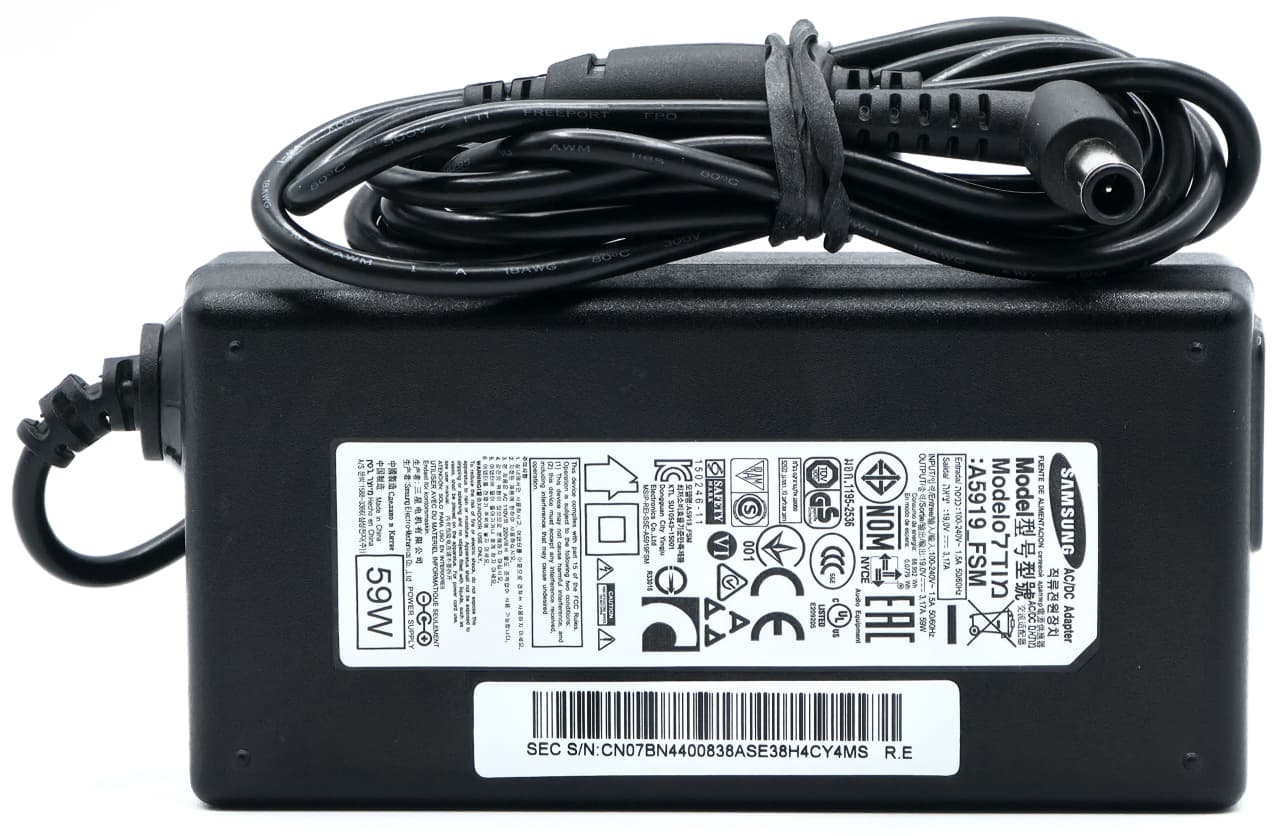 BN44-00877B - Genuine Samsung 59W 19V 3.1A 6.5x4.4mm AC/DC Power Adapter for Samsung 32 Inch TV Monitor and Soundbar