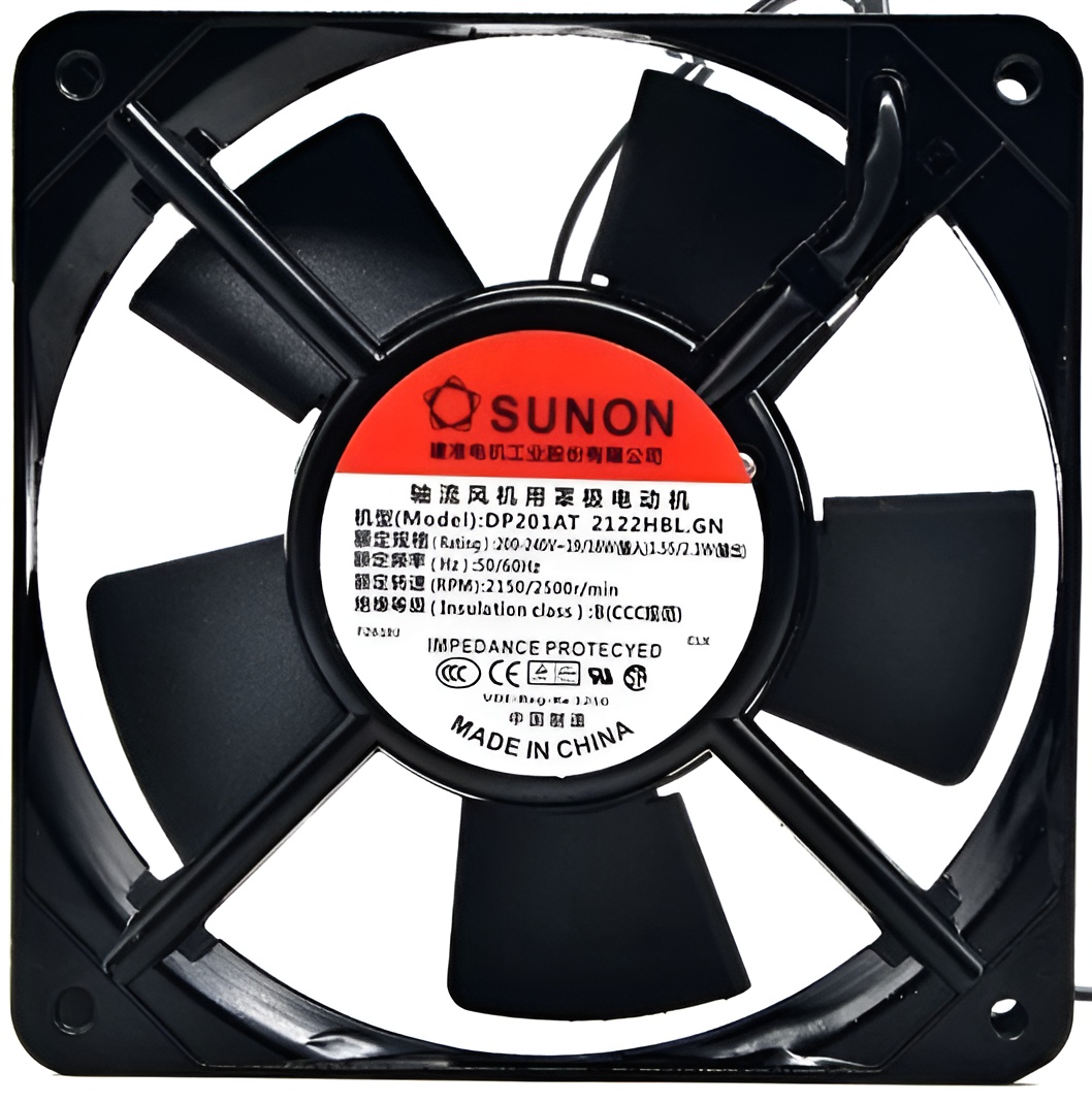 2122HBL - 120x120x25mm 12025 220-240V 50/60Hz 2-Lead Wires Cooling Fan