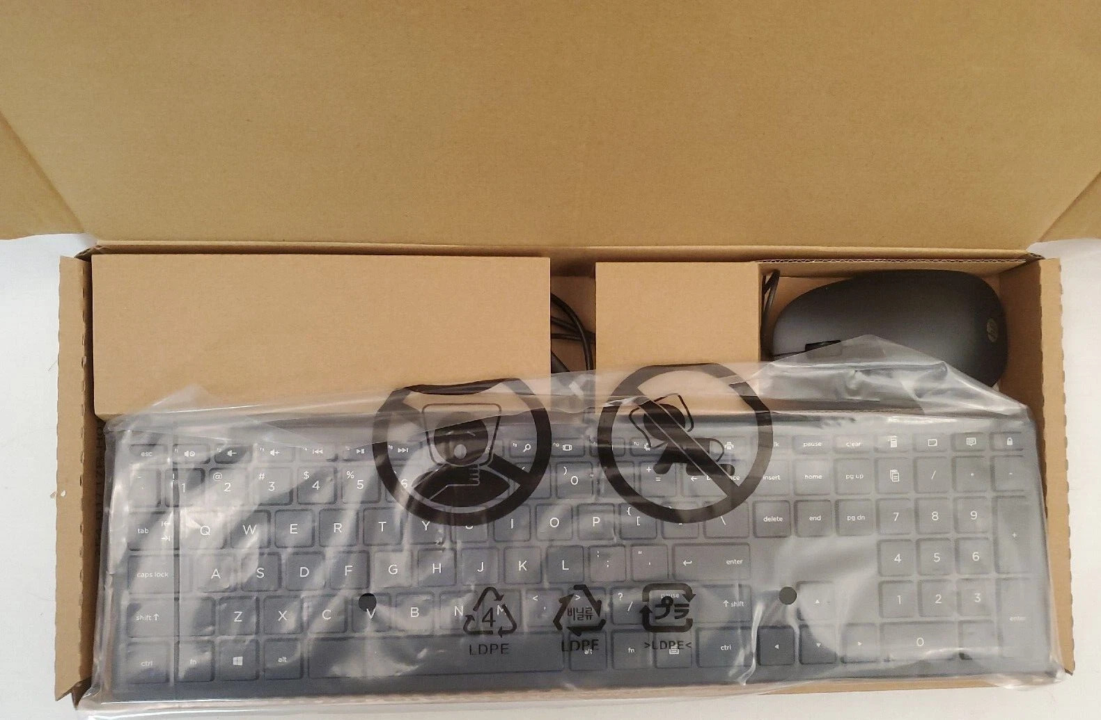 928923-001 - Genuine HP USB Wired Keyboard and Mouse Kit 104-Key Slim Keyboard TPC-P001K Mouse TPC-P001M for EliteDesk ProDesk EliteBook ProBook ZBook ProLiant