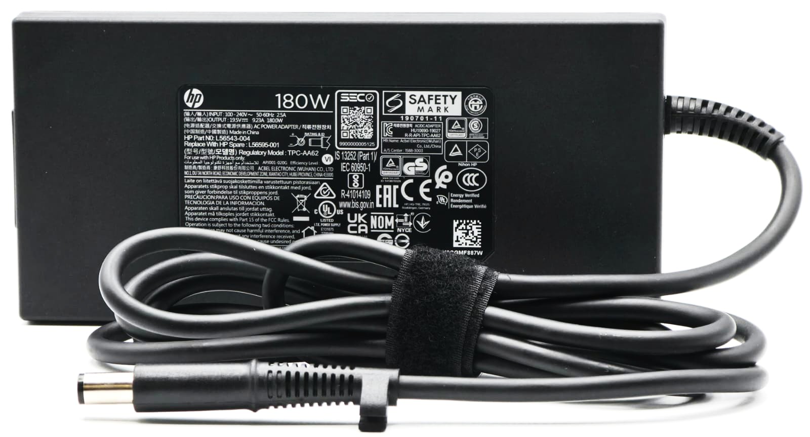 TPC-LA60 - 180W 19.5V 9.23A 7.4mm x 5.0mm Sraight Tip AC Adapter Charger for HP Pavilion 27-ca 24-ca EliteDesk 800 G8 Z2 G9 Mini