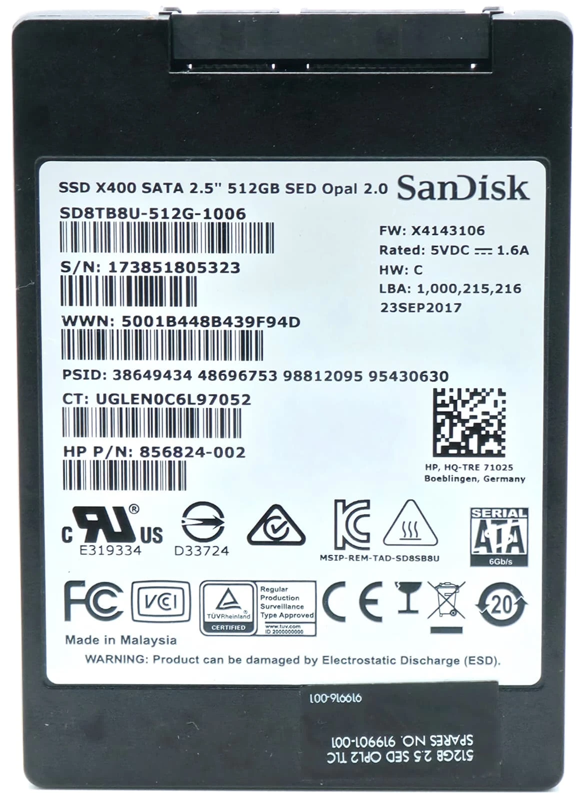 932536-852 - 512GB 6Gbps SATA III 7mm 2.5" Solid State SSD