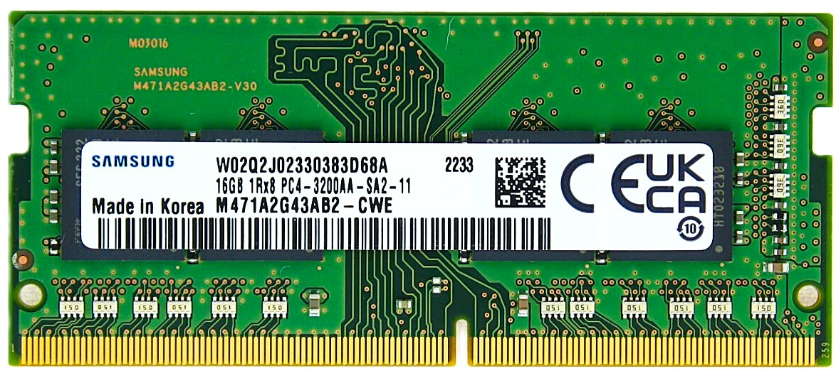 M471A2K43EB1-CWE - 16GB 1x16GB DDR4-3200AA PC4-25600 CL22 260-Pin SO-DIMM Laptop RAM Memory Module