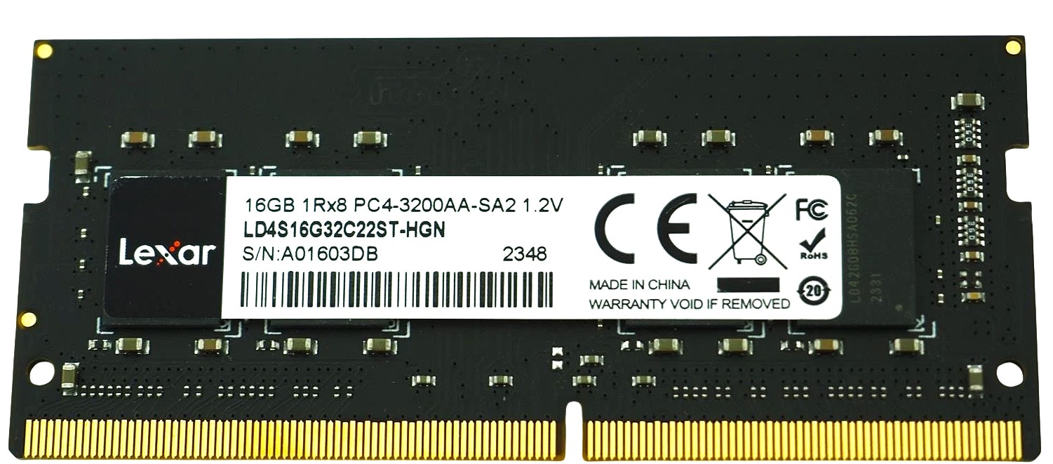 LD4S16G32C22ST-HGN - 16GB 1x16GB DDR4-3200AA PC4-25600 CL22 260-Pin SO-DIMM Laptop RAM Memory Module
