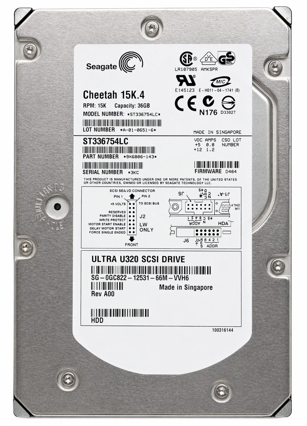 03N5275 - 36.7GB 15K RPM Ultra320 SCSI 80-Pin SCA 3.5" Hard Drive