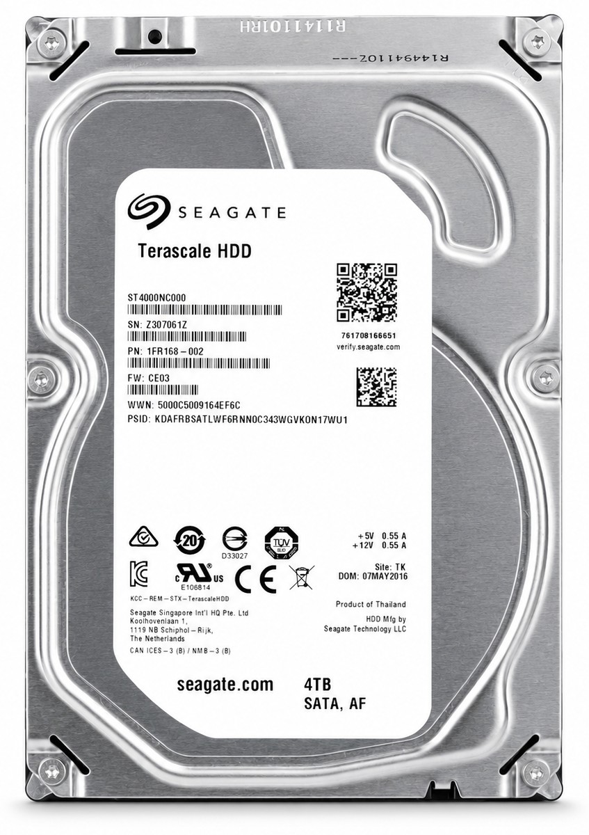 1FR168-001 - 4TB 5.9K RPM 3.5" SATA 6Gb/s Hard Drive for Desktop Servers NAS DVR NVR Surveillance Systems