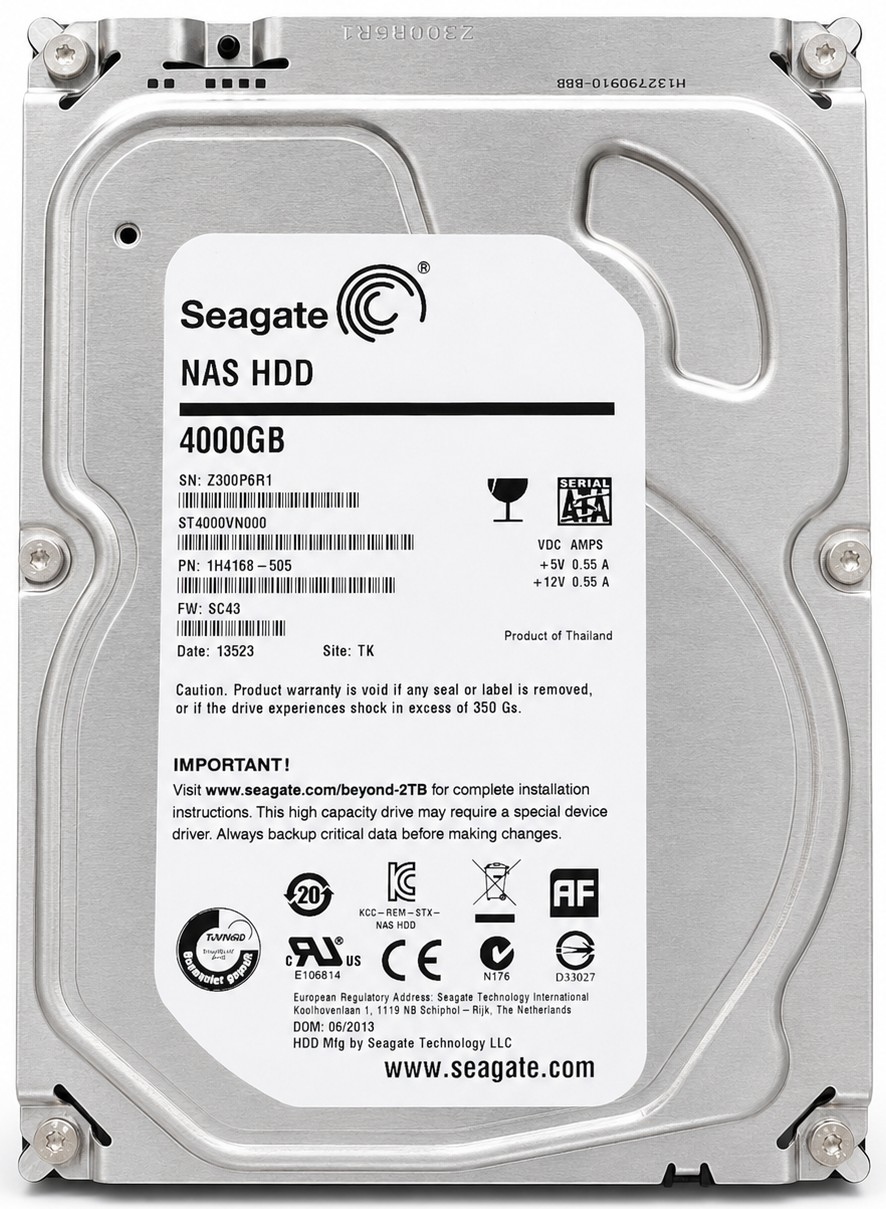 1H4168-505 - 4TB 5.9K RPM 3.5" SATA 6Gb/s Hard Drive for Desktop Servers NAS DVR NVR Surveillance Systems