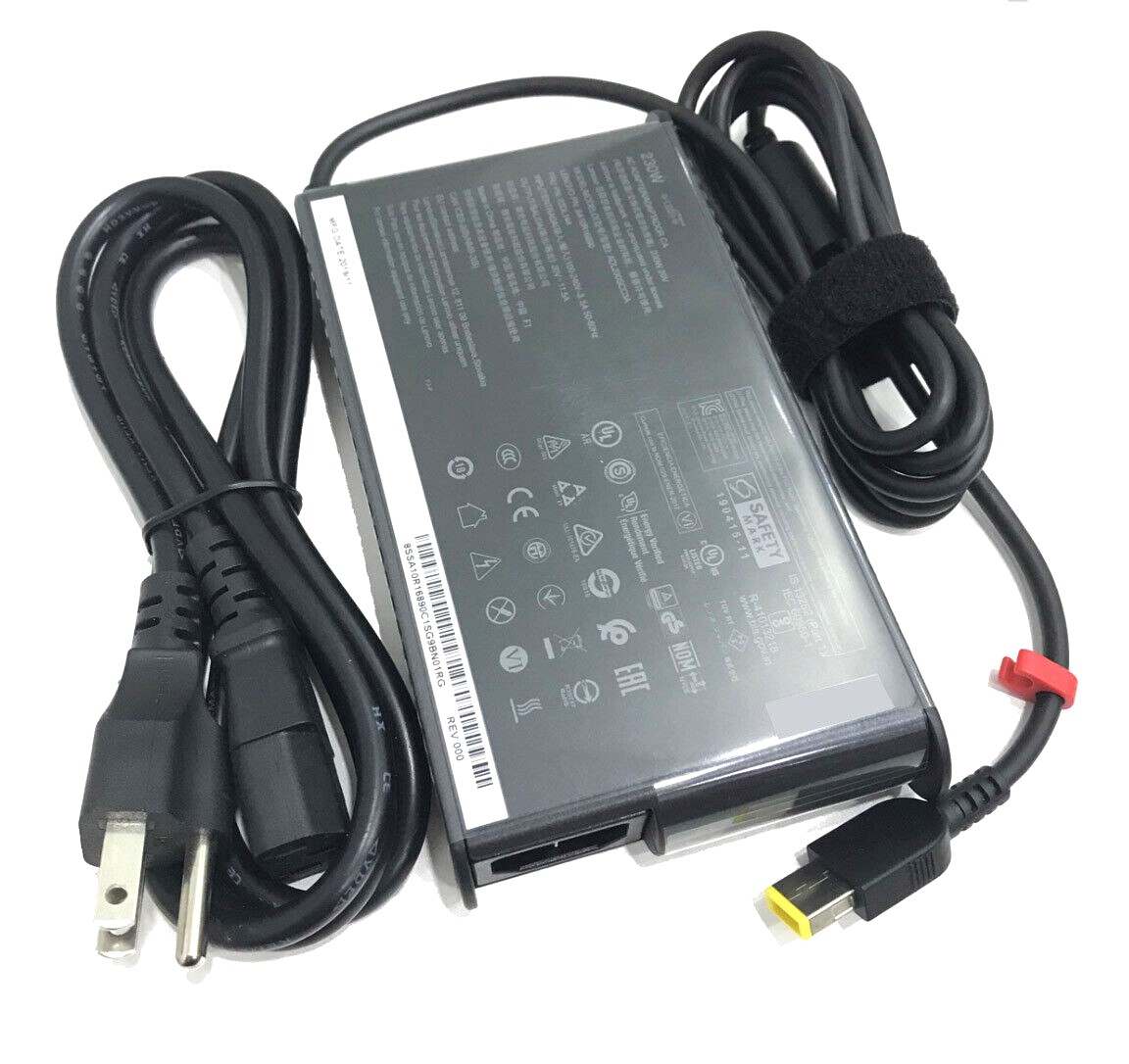 5A10H28356 - 230W 20V 11.5A Slim Yellow Square Tip AC Adapter Charger for ThinkPad P71 P72 P73 Pro Gaming Legion 5 15IMH05H 81Y6003YUS Legion 7i S7 Workstation Gen2 Docks
