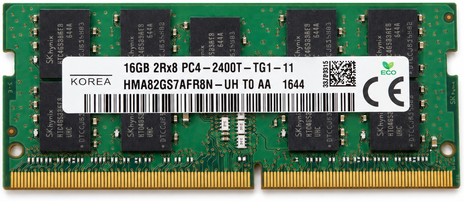 HMA82GS7CJR8N-UH - 16GB 2Rx8 PC4-2400T ECC DDR4-2400 260-Pin SODIMM Memory for Workstations