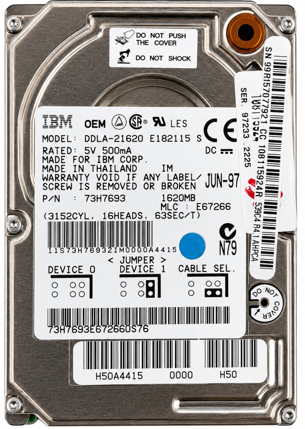 73H7693 - 1.6GB 1620MB 2.5 IDE PATA Hard Drive for Legacy Laptops CNC and Industrial Systems