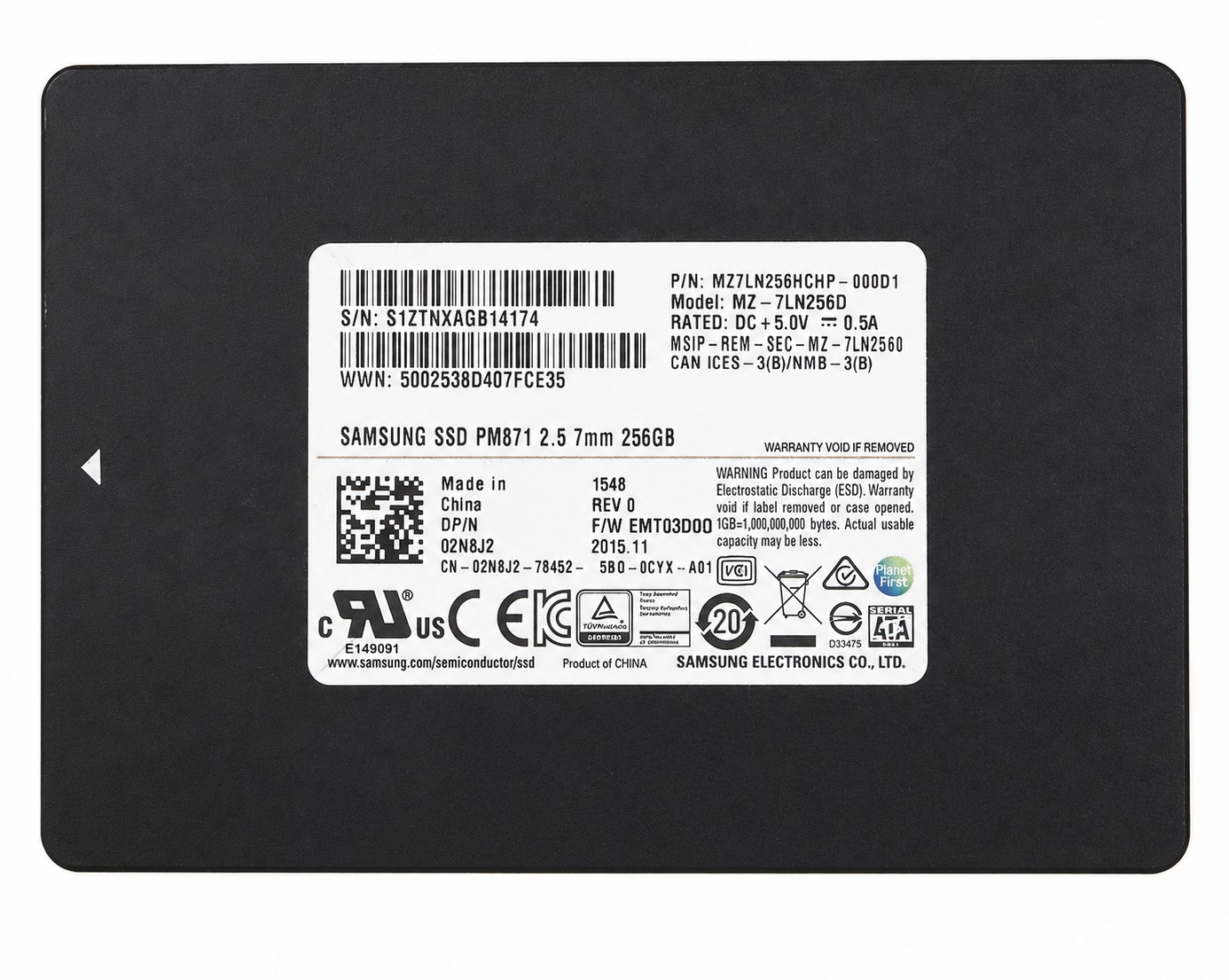 49351 - 256GB SATA 7mm 2.5" Solid State Drive SSD for Laptop Desktop Workstation