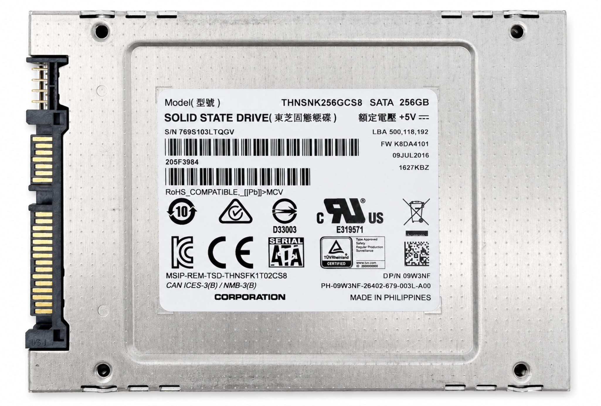 HDTS225XZSTA - 256GB SATA 7mm 2.5" Solid State Drive SSD for Laptop Desktop Workstation