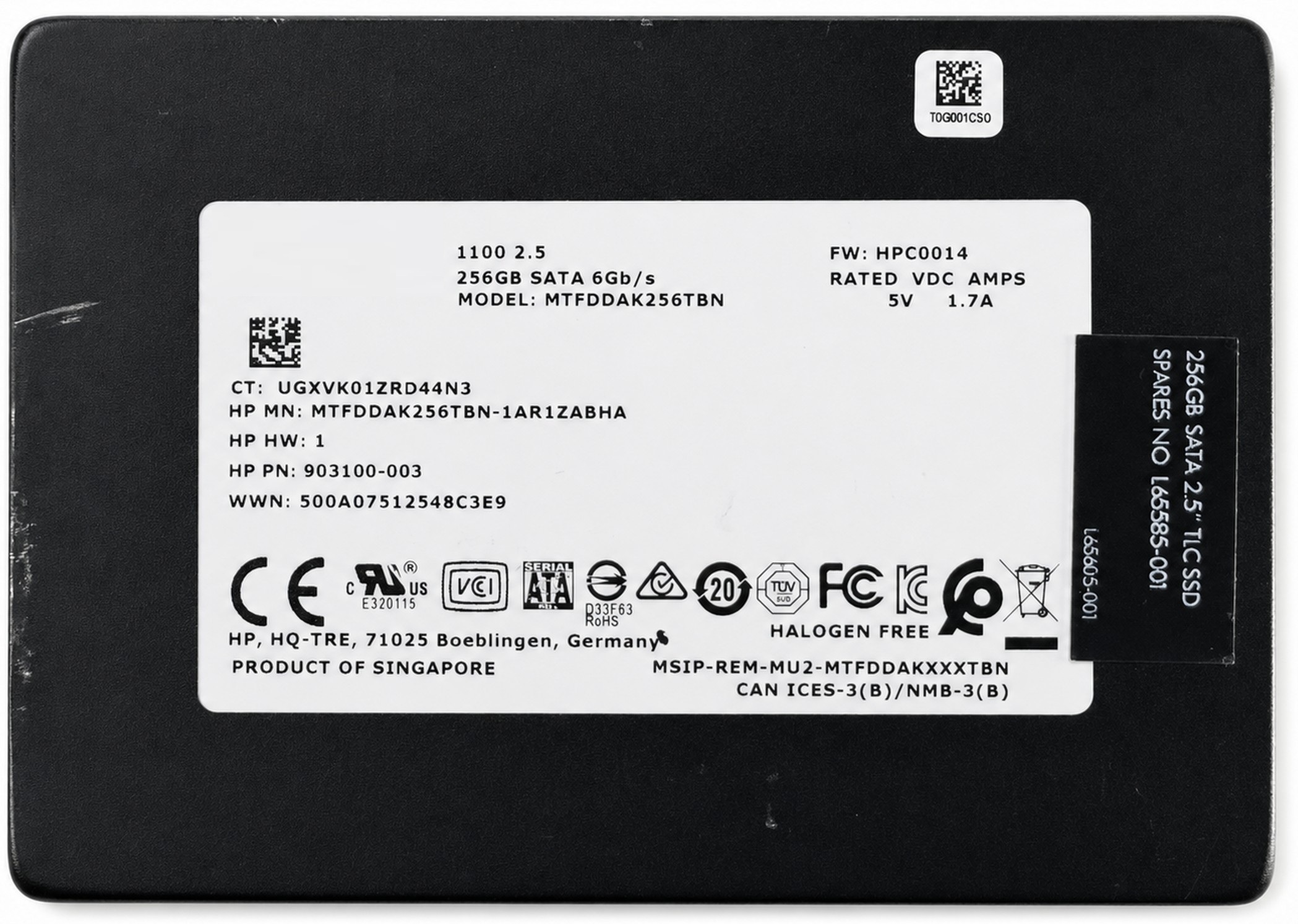 P220S256G25 - 256GB SATA 7mm 2.5" Solid State Drive SSD for Laptop Desktop Workstation