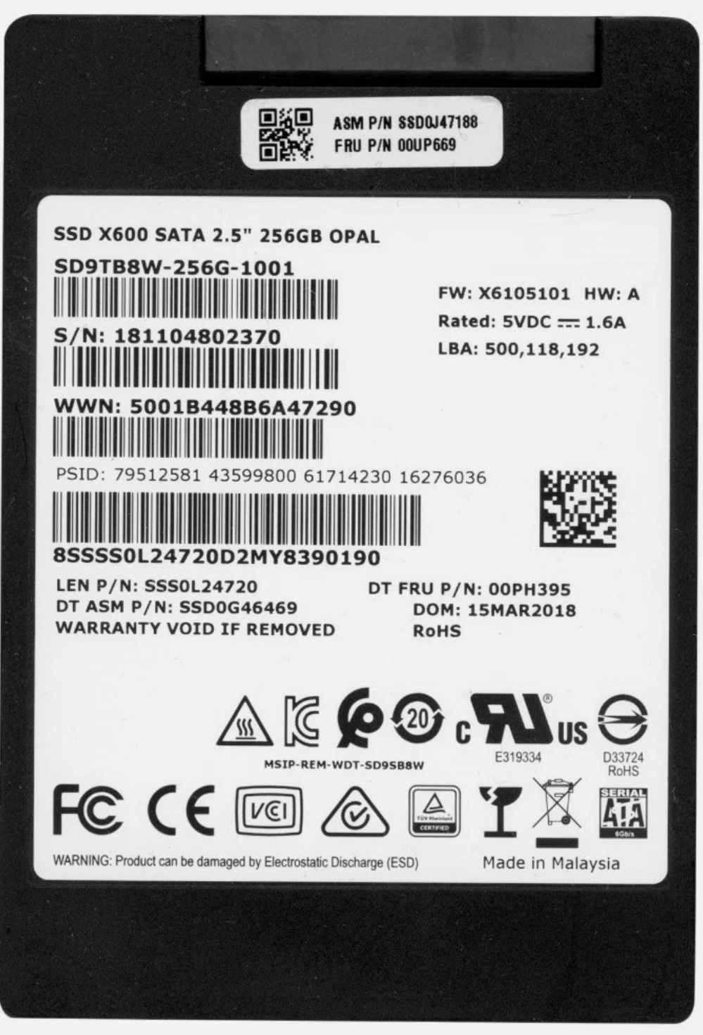 SSDPR-CX400-256-G2-X - 256GB SATA 7mm 2.5" Solid State Drive SSD for Laptop Desktop Workstation