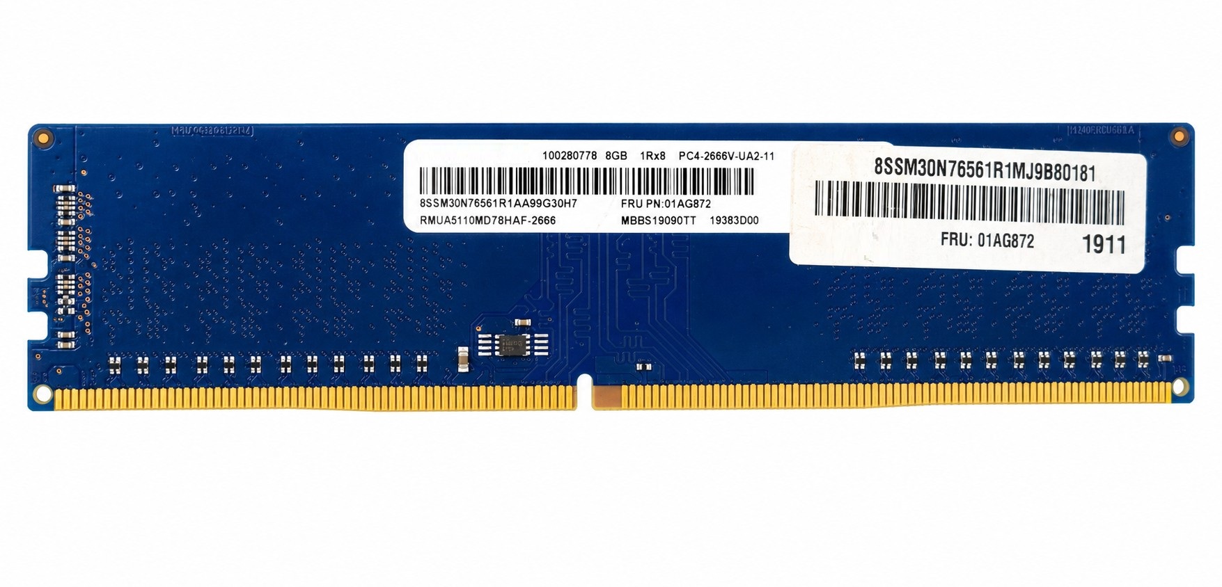 RMUA5110MD78HAF-2666 - 8GB 1Rx8 PC4-2666V DDR4-2666 1.2V CL19 Non-ECC 288-Pin UDIMM Desktop RAM Memory Module