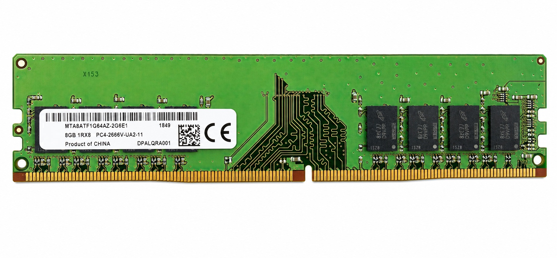 3PL81AA - 8GB 1Rx8 PC4-2666V DDR4-2666 1.2V CL19 Non-ECC 288-Pin UDIMM Desktop RAM Memory Module