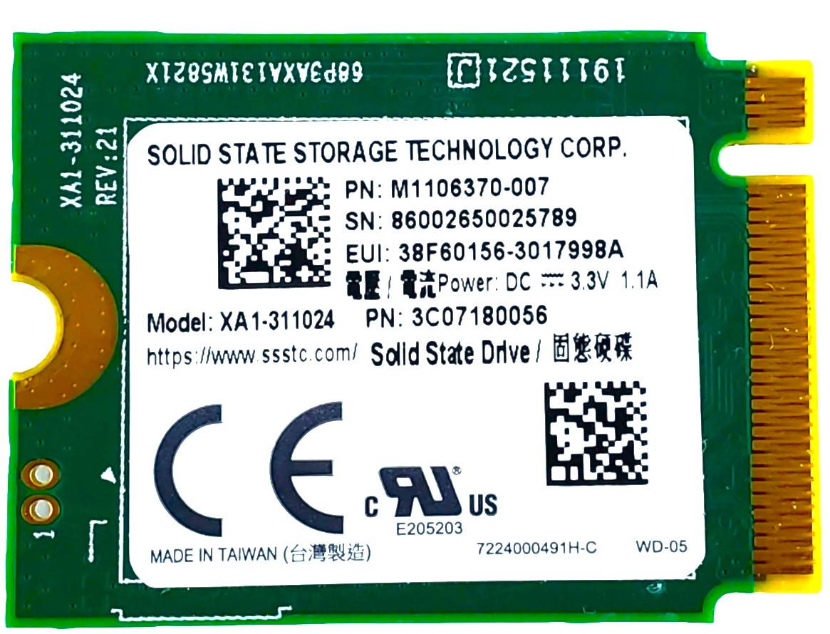SDEPTSJ-1T00 - 1TB PCIe NVMe M.2 2230 Gen4x4 Solid State SSD