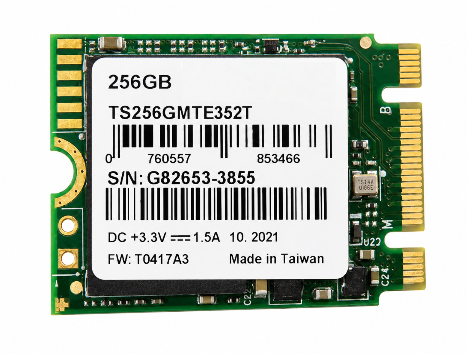 TS256GMTE352T - 256GB M.2 2230 PCIe NVMe Gen3 SSD for Laptops Tablets Handheld Gaming PCs and Mini PCs