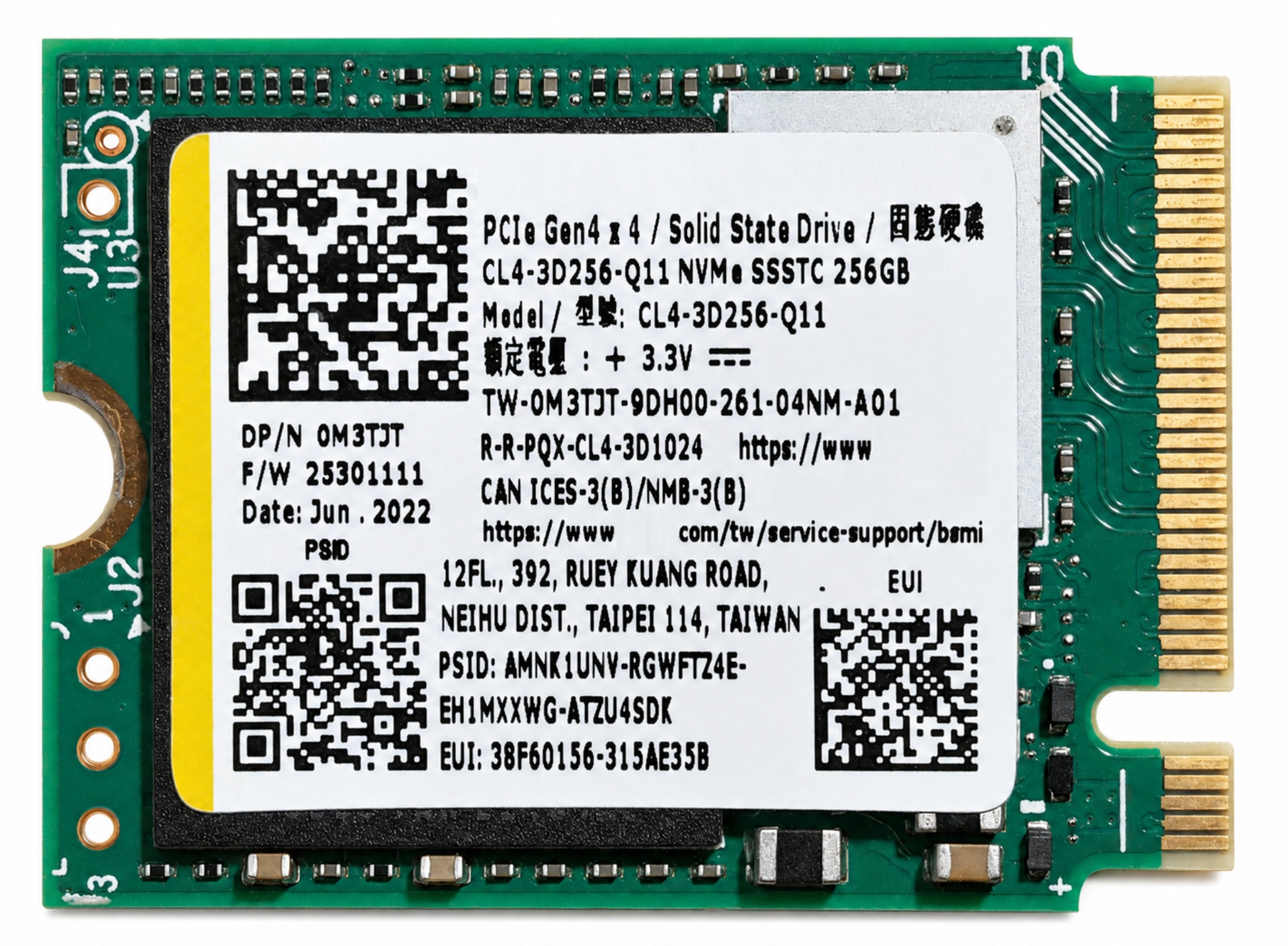 AC280177 - 256GB M.2 2230 PCIe NVMe Gen4 SSD for Laptops Tablets Handheld Gaming PCs and Mini PCs