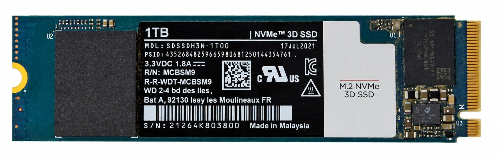 ZP1024CM30011 - 1TB M.2 2280 NGFF PCIe NVMe Gen3x4 Solid State SSD