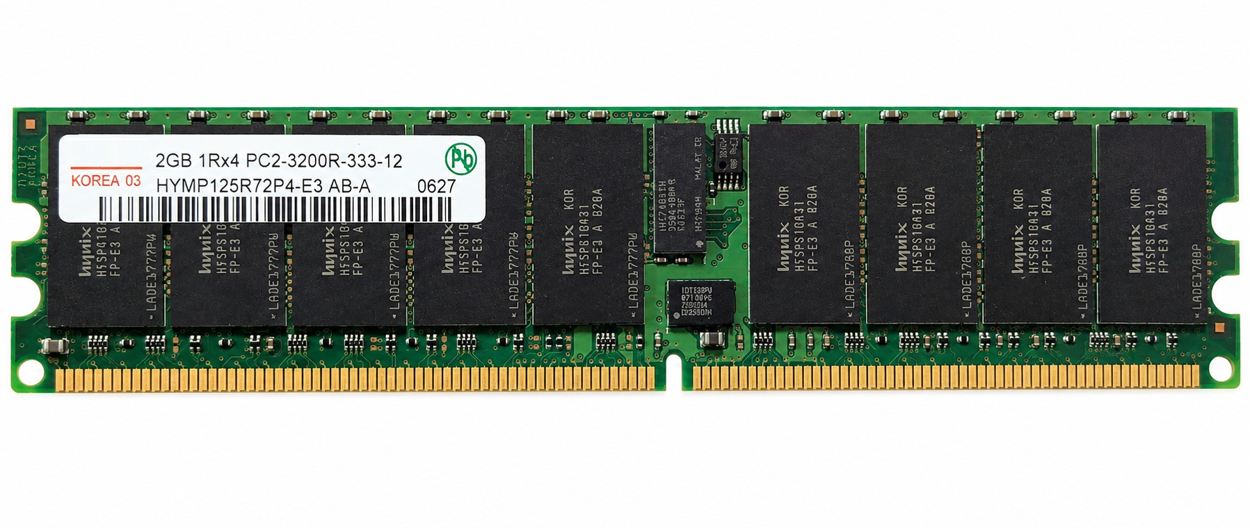 HYMP125R72P4-E3 - 2GB PC2-3200R-1RX4 400MHz DDR2 ECC Registered 1Rx4 240-Pin Server Memory