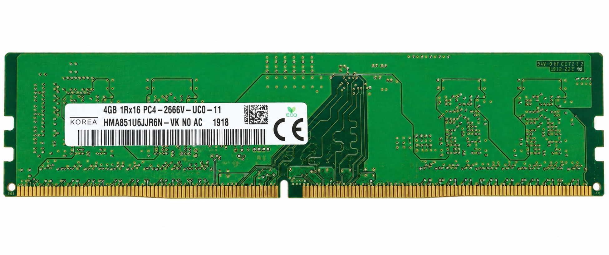 M4U0-4GNX1CIK - 4GB 1Rx16 PC4-2666V DDR4-2666 Unbuffered Non-ECC Desktop Memory